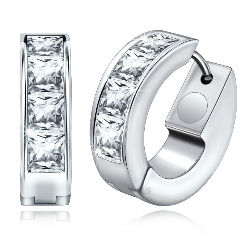 JEROOT Titanium Magnetic Earrings for Women, Pure Titanium Earrings for Sensitive Ears, 1 Pair Women's Ear Studs for Jewelry Gift - Image 1