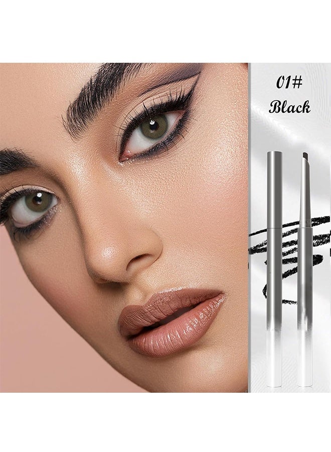 OCHEAL Machete Eyeliner，Waterproof Waterline Matte Gel Eyeliner, Long-Lasting Sweatproof Smudge Proof Gel Eye Liner Pencils , Cream Texture Retractable Slim Angled Tip Makeup Pen-01 Black - Image 2