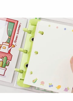KASTWAVE Transparent Notebooks, Mini Binder with Keychain, Soft Plastic PVC 3 Round Rings Planner Cover Notebook Protector Inner Papers  - Image 5