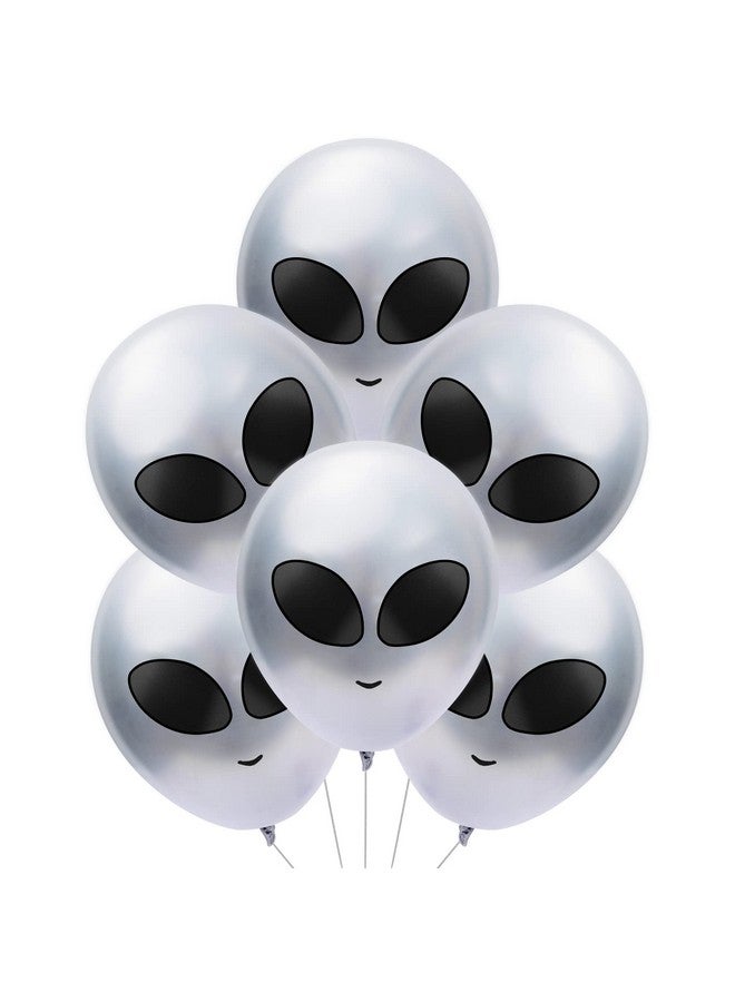 Whaline 65Pcs Alien Balloons Silver Alien Party Latex Balloons UFO balloons Outer Space Aliens Decorations for Birthday Party Baby Shower Supplies Home Backdrop Decorations - Image 1