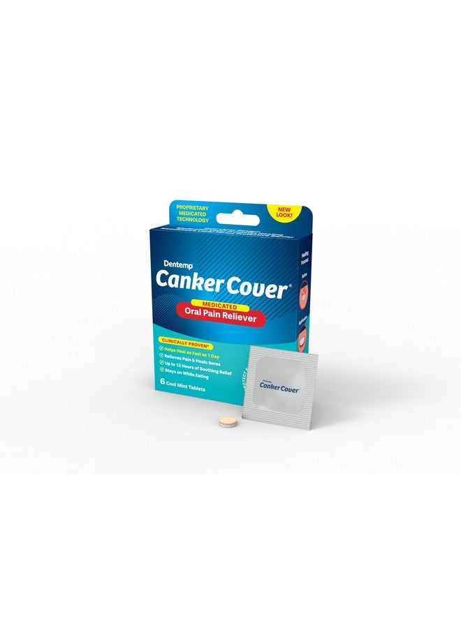 Dentemp Canker Cover - Canker Sore Medicine Pain Reliever (6 Counts) - Canker Sore Treatment to Relieve Canker Pain, Mouth Sores & Mouth Irritation - Fast Acting Canker Sore Relief Tablets for Adults - Image 2