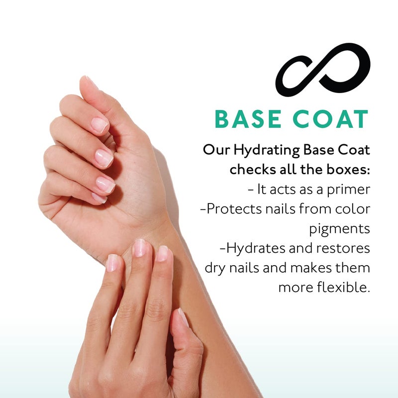 Eternal Hydrating Base Coat Treatment - 13.5 mL Clear Nail Polish Primer - Nail Conditioner for Dry, Ridged and Damaged Nails - Repair & Strengthen Fingernail with a Healthy Hydrated Nail - 1 Unit - Image 2