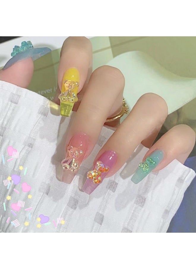 MAJOR DIJIT 3D Mix Assorted Color Nail Charms Acrylic Multi Cute Nail Art Charms Hollow Candy Jewelry Nail Supplies for Nail Art Design DIY Crafts Accessories (Colorful Candy)  - Image 2