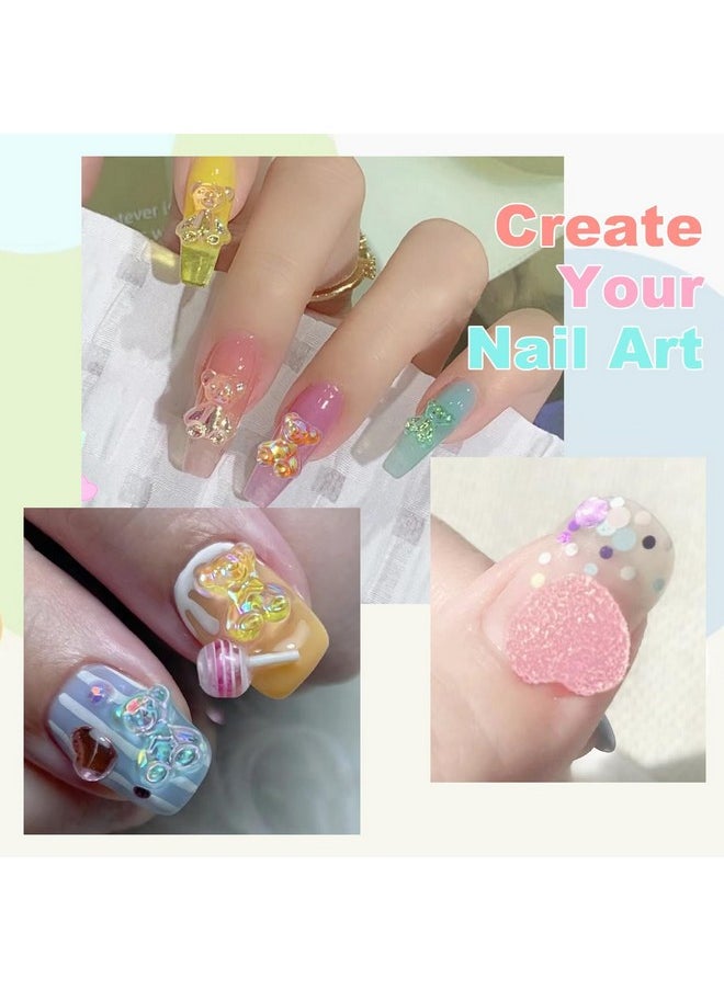 MAJOR DIJIT 3D Mix Assorted Color Nail Charms Acrylic Multi Cute Nail Art Charms Hollow Candy Jewelry Nail Supplies for Nail Art Design DIY Crafts Accessories (Colorful Candy)  - Image 3