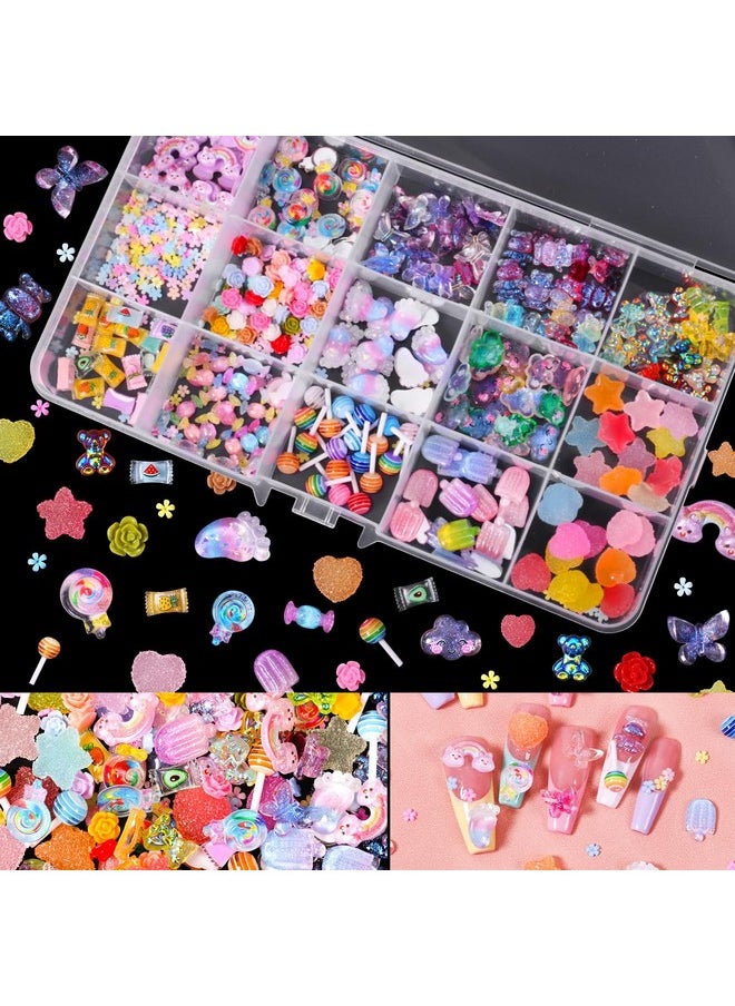MAJOR DIJIT 3D Mix Assorted Color Nail Charms Acrylic Multi Cute Nail Art Charms Hollow Candy Jewelry Nail Supplies for Nail Art Design DIY Crafts Accessories (Colorful Candy)  - Image 4