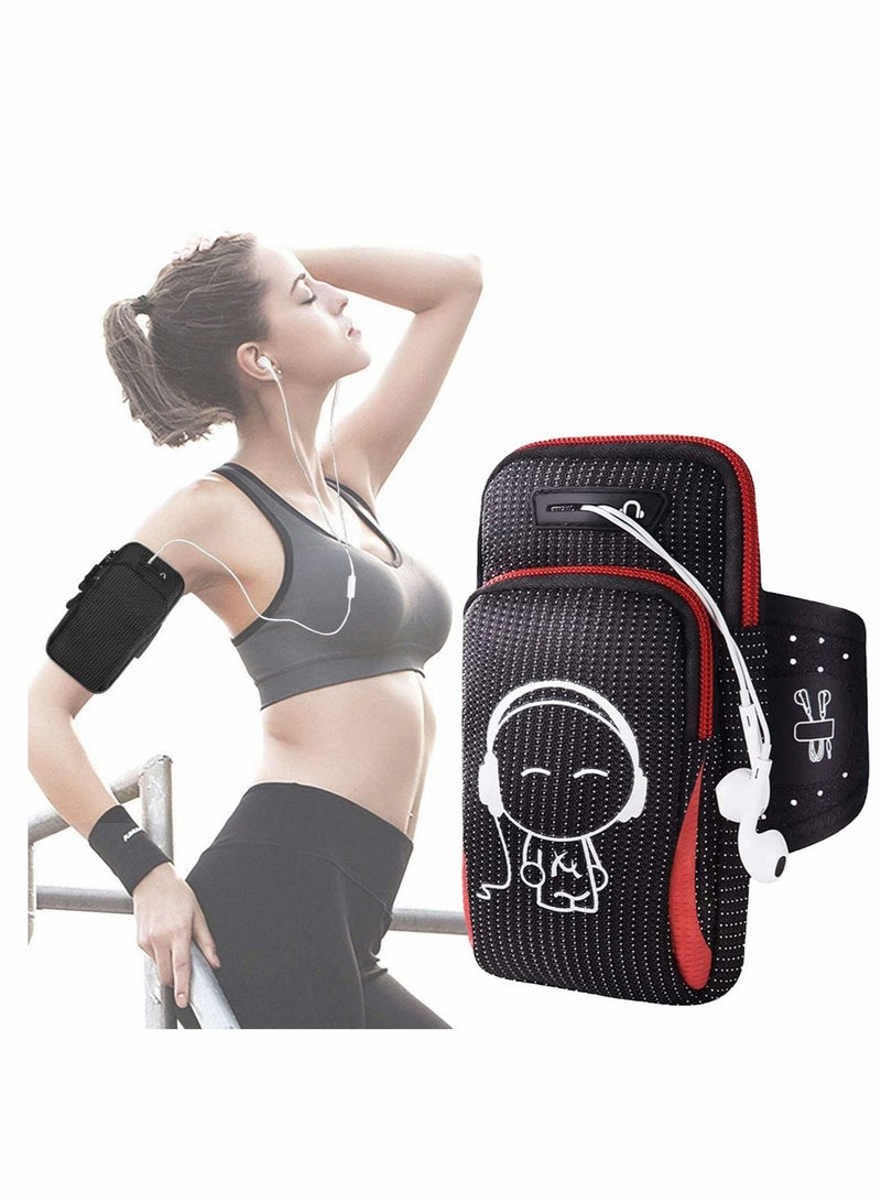 Excefore Running Armband Phone Holder, Phone Armband,Running Bag,Arm Band For Phone Running, Armband Bag, For Iphone Xs Max Xr Xs 8/7 Plus, Samsung,Cellphone Up To 6" - Image 2