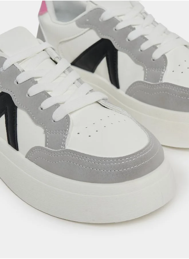 Styli Color Block Platform Sole Sneakers