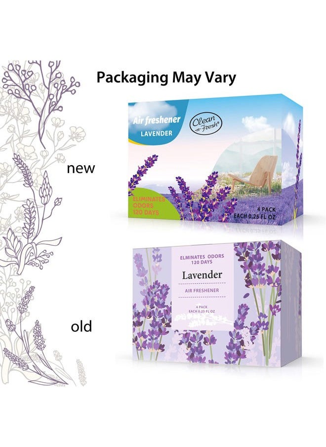 Clean-n-Fresh Air Freshener for Home, 4 Pack, Lavender, Odor Eliminator for Small Area Closets Bathroom Pets Strong Odor, Up to 120 Days  - Image 5