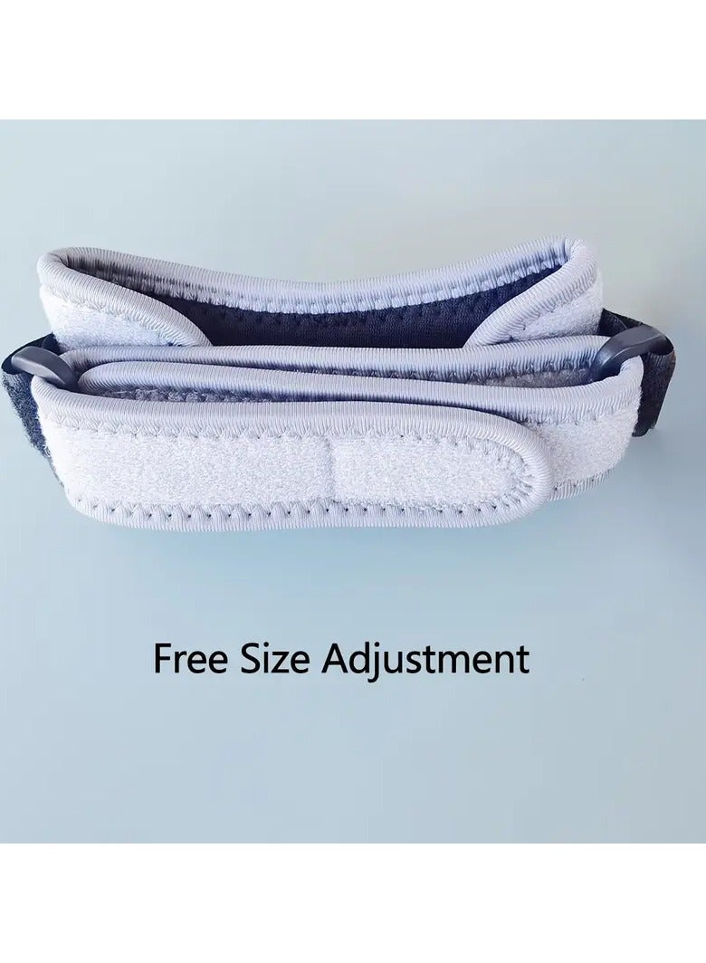 Goolsky 1pc Adjustable Patella Knee Support Strap - Stabilizes Knee Pad, Keep Joint Comfortable for Sports & Daily Use Knee Braces Patellar - Breathable Fabric, Washable - Gray - Image 4