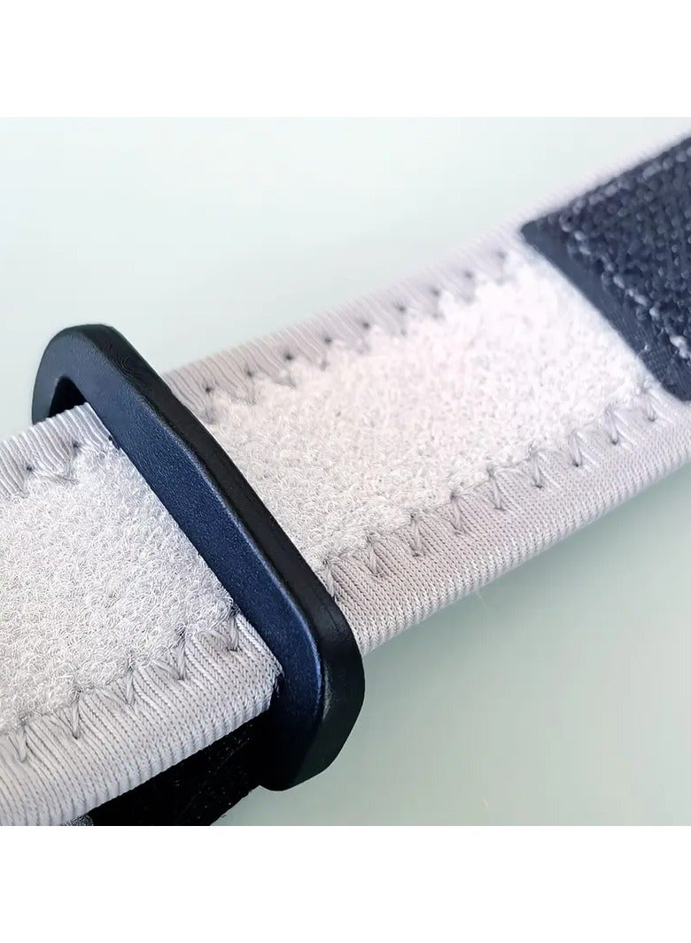 Goolsky 1pc Adjustable Patella Knee Support Strap - Stabilizes Knee Pad, Keep Joint Comfortable for Sports & Daily Use Knee Braces Patellar - Breathable Fabric, Washable - Gray - Image 3