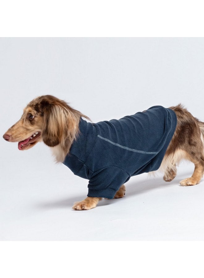 فيت وورم مجموعة من 3 قطع من سترة الصوف الكلاسيكية للكلاب من Fitwarm، سترة ذات رقبة مدورة للكلاب، ملابس شتوية للكلاب الصغيرة من الأولاد والبنات، سترة للحيوانات الأليفة، ملابس للقطط، أزرق، رمادي، أزرق داكن، مقاس XXL - Image 3