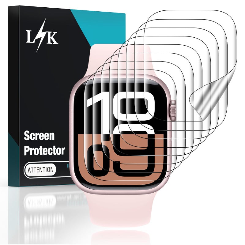 LK LϟK [8 Pack] for Apple Watch Series 11/10 Screen Protector 42mm - Image 1