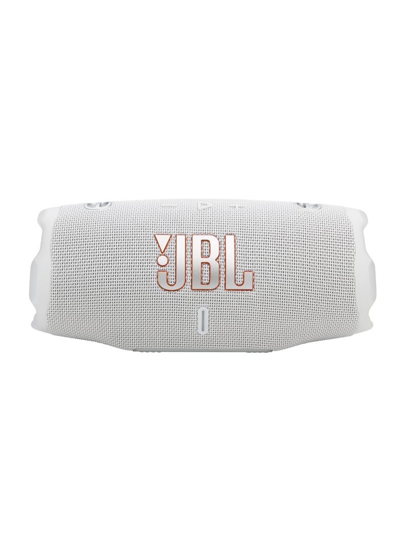 JBL Charge 6 - Portable Waterproof And Drop-Proof Bluetooth Speaker With Built-In Power Bank, Multi-Speaker Connection Via Auracast, Up To 28 Hours Playtime, Fast Charging, And Powerful Sound White - Image 3