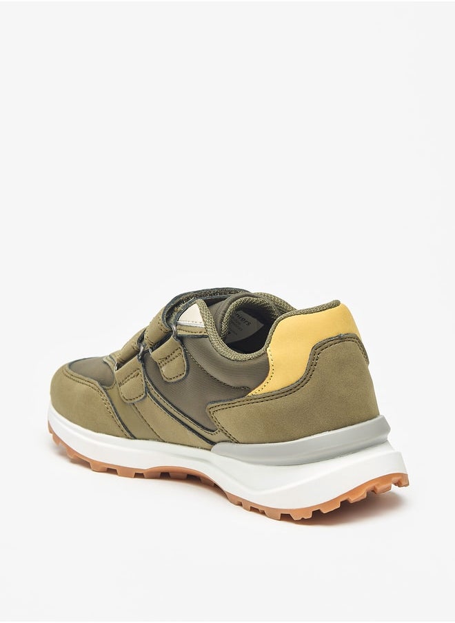 JUNIORS Boys Colourblock Sneakers with Hook and Loop Closure  - Image 2