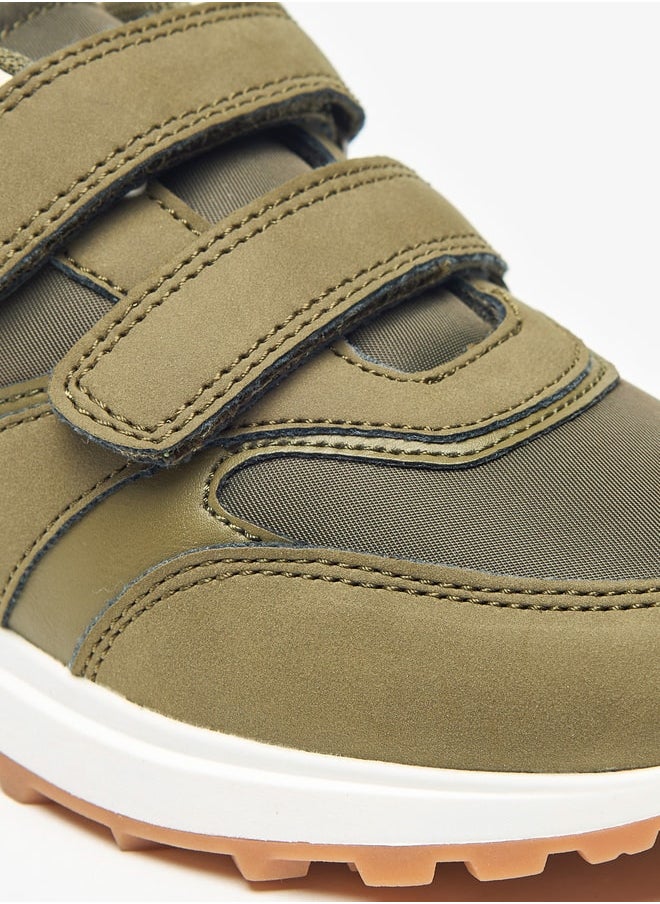 JUNIORS Boys Colourblock Sneakers with Hook and Loop Closure  - Image 5