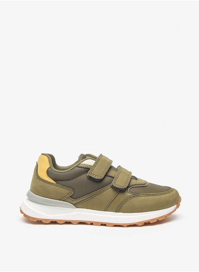 JUNIORS Boys Colourblock Sneakers with Hook and Loop Closure  - Image 3