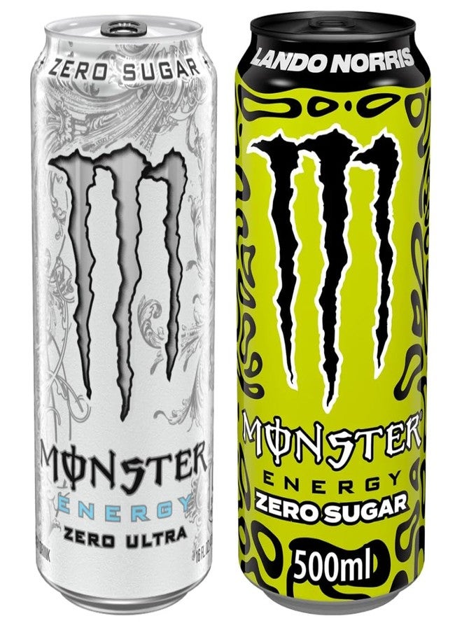 SFU E Com Monster Energy Drink Ultra White Zero Sugar & Monster Energy Lando Norris Zero Sugar | 2 x 500ml | Imported - Image 1