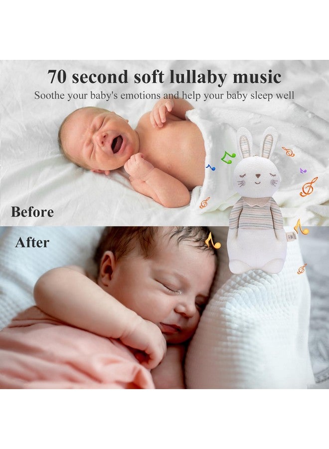 COTTONBEBE COTTONEBEBE Organic Baby Toys, Stuffed Animal Toy with Lullaby Music for Infant Babies 0 3 6 12 to 36 Months Boy & Girl,Ideal Gift for Newborn (Mrs.Bunny, Cotton) - Image 3