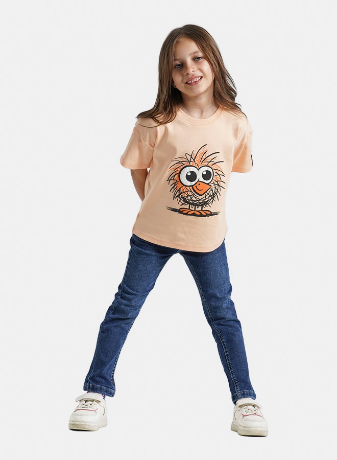 ريمينت تيشرت للبنات برسمة كتكوت سيمون  - Image 2