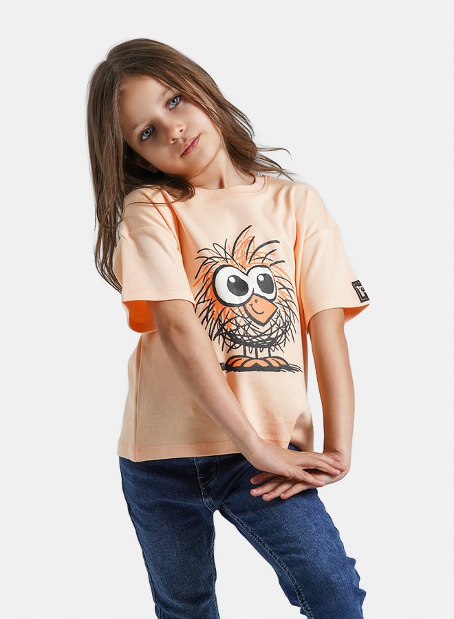 ريمينت تيشرت للبنات برسمة كتكوت سيمون  - Image 1