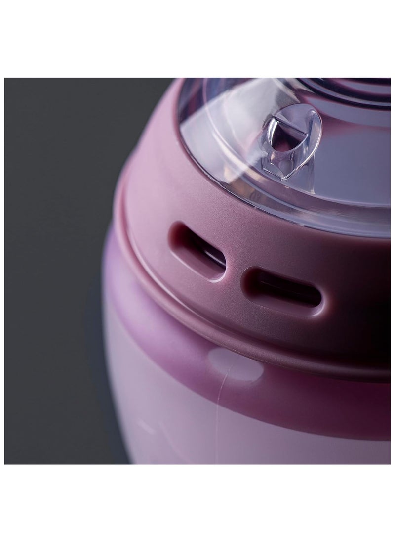 Tommee Tippee UK - Tommee Tippee Closer to Nature Soft Feel Silicone Baby Bottle, Slow Flow Breast-Like, Anti Colic, Stain and Odor Resistant (260ml, 2 Count, Pink) - Image 1