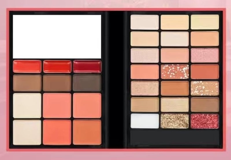 Colors Colorful Eyeshadow Palette Makeup,Rose Gold Brown Nude Matte Shimmer Eye Shadow Powder Palette,Naturing-Looking Long Lasting Waterproof-brown cover - cover -N1-33 COLORS - Image 5