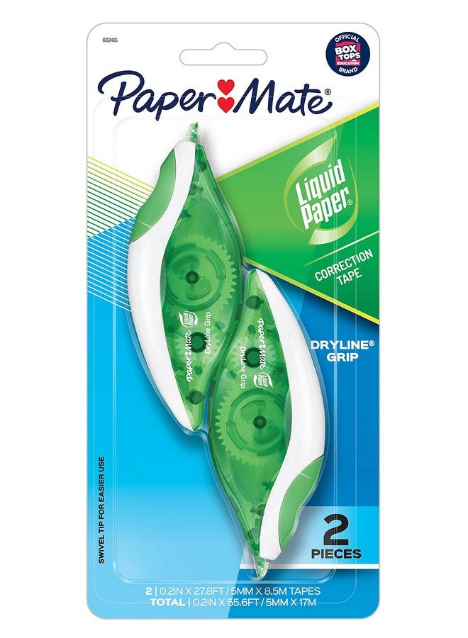 Liquid Paper Paper Mate Liquid Paper DryLine Grip Correction White Tape, 2 Count - Image 1