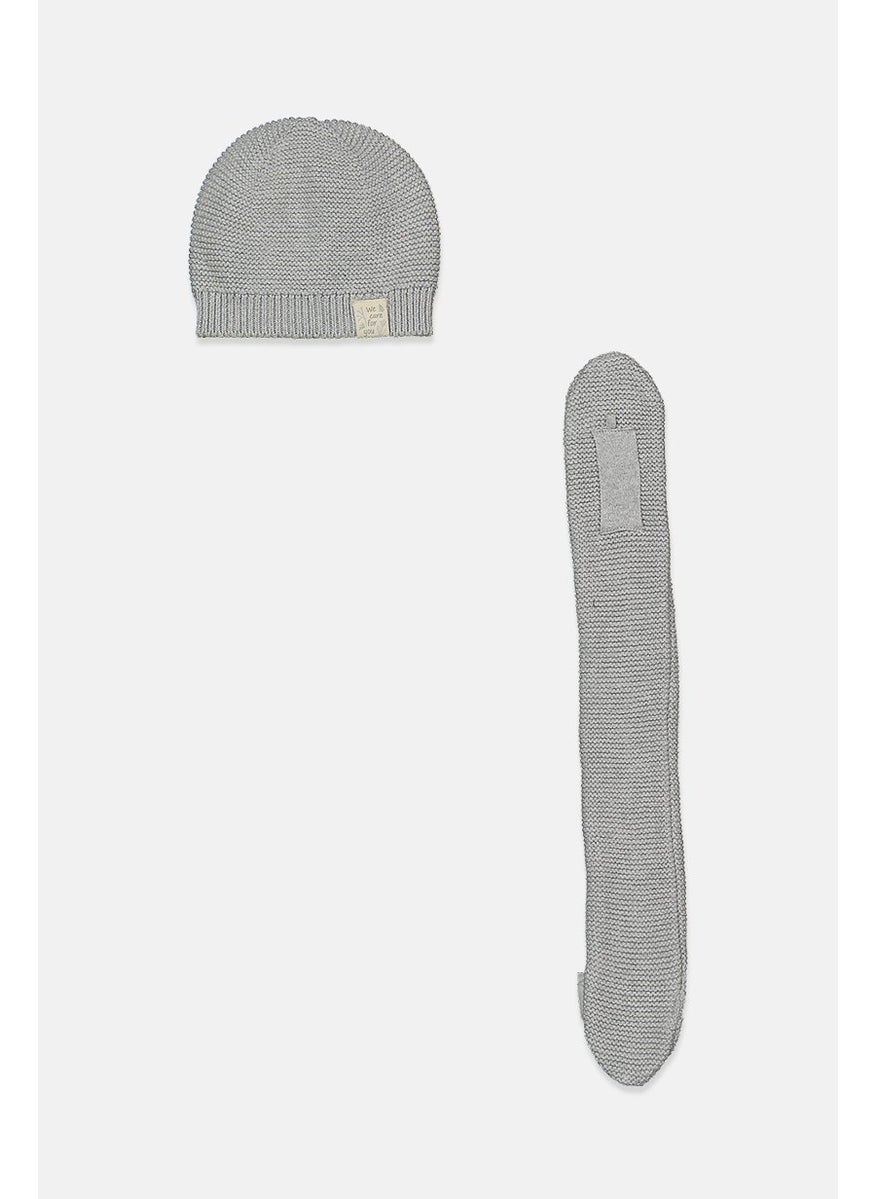 Tchibo Toddler Girls Beanie Hat And Neck Scarf, Grey  - Image 1