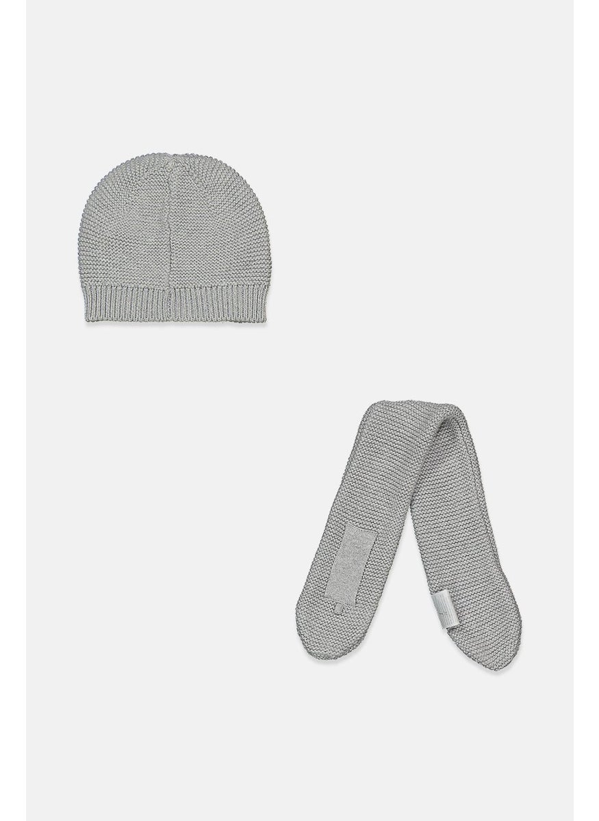 Tchibo Toddler Girls Beanie Hat And Neck Scarf, Grey  - Image 2