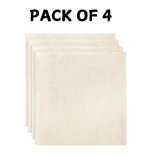 Hian Reusable Cheesecloth Set of 4 – 17x17 Hemmed Unbleached 100% Cotton Cloth Strainer for Cooking, Nut Milk, Yogurt, Juice, Cheese Making & Baking – Durable, Washable, Multipurpose Kitchen Tool - Image 2