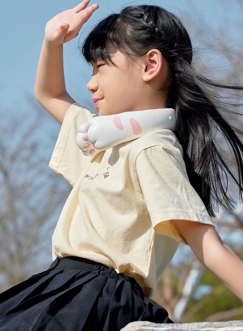 مروحة عنق محمولة، مروحة بدون شفرات بيدين حرتين، مروحات قابلة للارتداء محببة بطارية 2400 مللي أمبير قابلة للشحن عبر USB-C، مروحة تبريد شخصية فائقة الهدوء، تغيير 3 سرعات للمكتب والسفر والأنشطة الخارجية. - Image 2