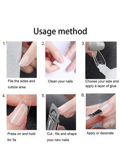 brunson False Nail Tips Ballerina Coffin Premium Strong Flexible For Easier BCNTN  - Image 4