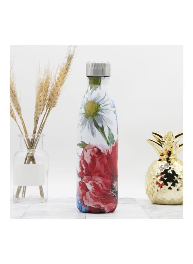 NIBEMINENT Vacuum Insulated Thermal Water Bottle White/Red 28x7.50x7.50centimeter - Image 3