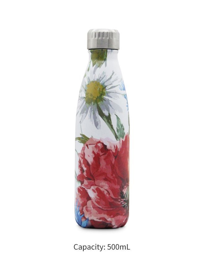 NIBEMINENT Vacuum Insulated Thermal Water Bottle White/Red 28x7.50x7.50centimeter - Image 2