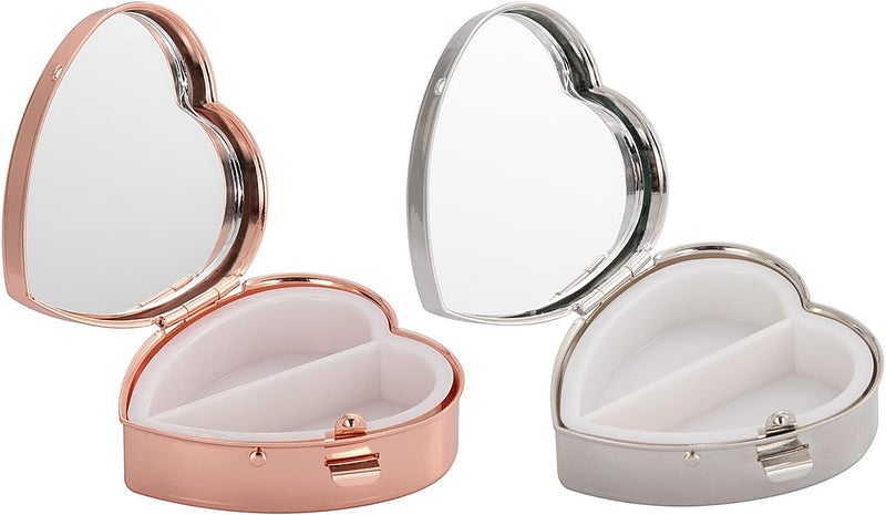 Heart-Shaped Mini Pill Case Set for Women