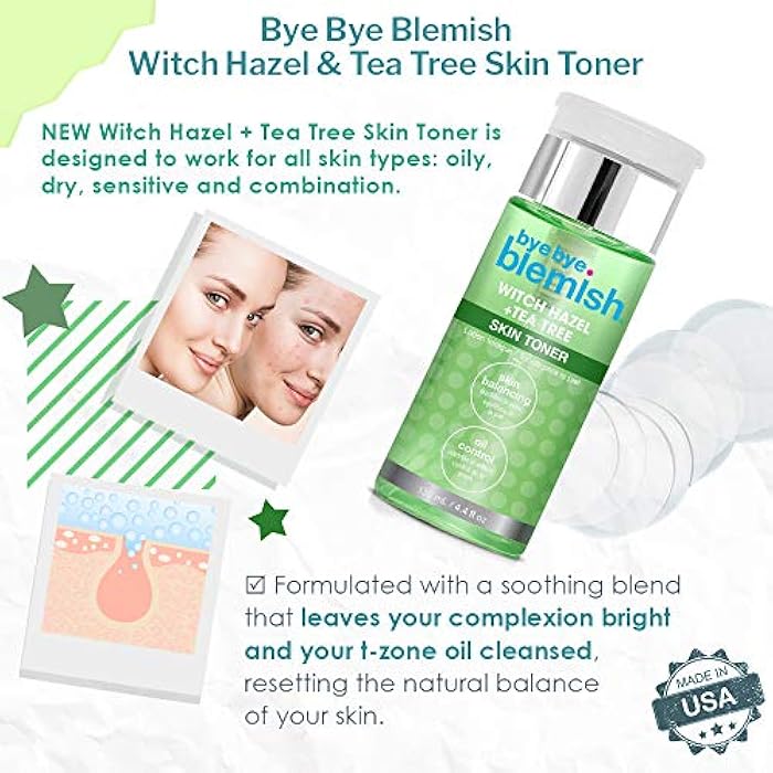 Bye Bye Blemish Witch Hazel + Tea Tree Blemish Toner, 4.4 fl oz - Image 4