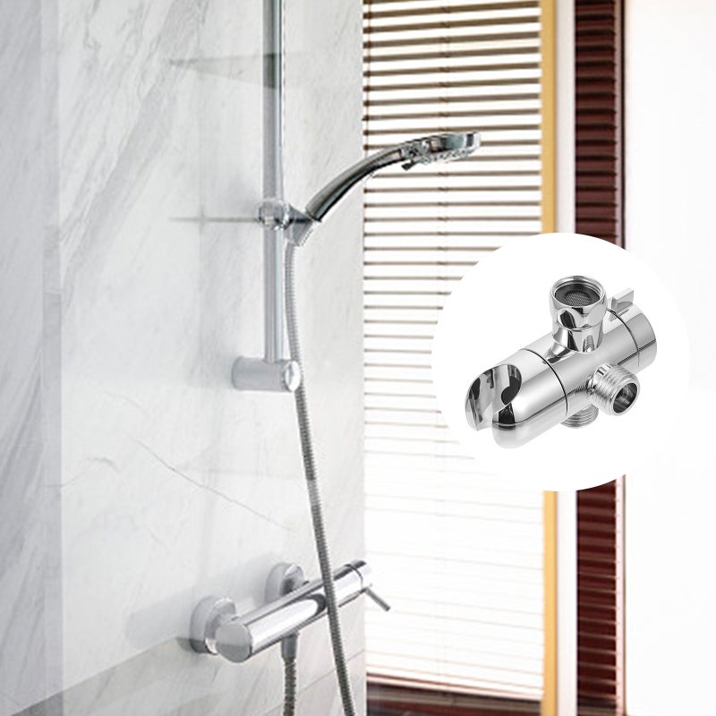 🚽 محول الماء لحوض الحمام طقم 2 فضي تصميم مستطيل بسيط لتوزيع المياه - Image 5