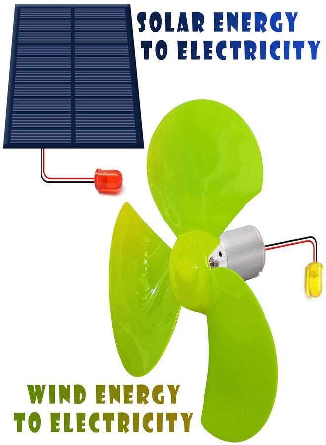 Science & Fun Solar and Wind Energy Conversion Project Kit - Panel, Turbine, LEDs for Harvesting Power - Image 2