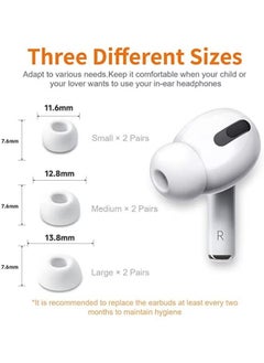 Generic 12-Piece Replacement Ear Tips for AirPods Pro/AirPods Pro 2 Silicon Ear Buds Tips with Portable Storage Box (S/M/L) (6 Pairs)  - Image 3
