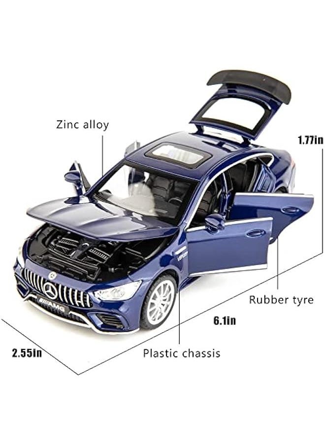 Generic - 1/32 Diecast Car Benz AMG GT63 Model Car Pull Back with Sound and Light Toy Car for Boys Girls Adult Gift(Blue) - Image 1