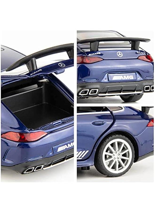 Generic - 1/32 Diecast Car Benz AMG GT63 Model Car Pull Back with Sound and Light Toy Car for Boys Girls Adult Gift(Blue) - Image 1