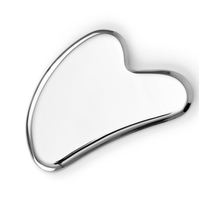 Sacheu Gua Sha Facial Tools Muscle Scraper  Face Gua Sha for Enhanced Lymphatic Drainage Reduced Puffiness and Relieved Facial Tension Metal Face Sculpting Tool with Travel Pouch