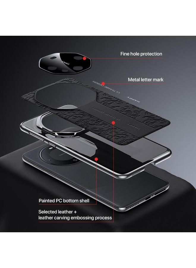 زبون جراب لهاتف Huawei Mate 60 Pro بنمط تنين السحاب، مصنوع من الجلد العادي، مناسب لهاتف الكمبيوتر الشخصي - Image 4