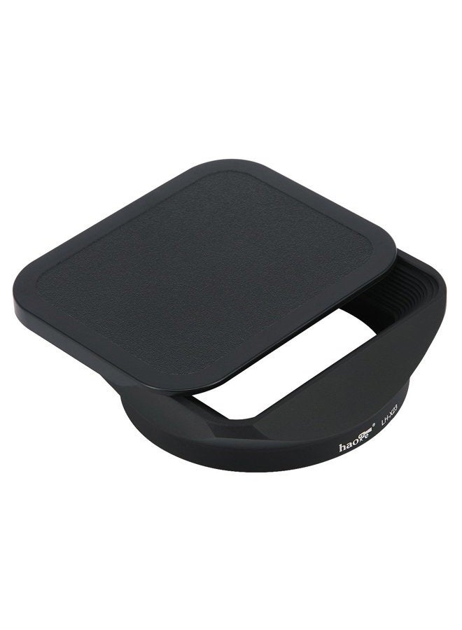 Haoge Bayonet Square Metal Lens Hood with Cap for Fujifilm Fuji Fujinon XF 23mm F1.4 R, XF 56mm F1.2 R, XF 56mm F1.2 R APD on X-Pro2 X-Pro1 X-T2 X-T1 X-T20 X-T10 X-E2S X-A5 X-A20 X-E3 X-H1 as LH-XF23 - Image 4
