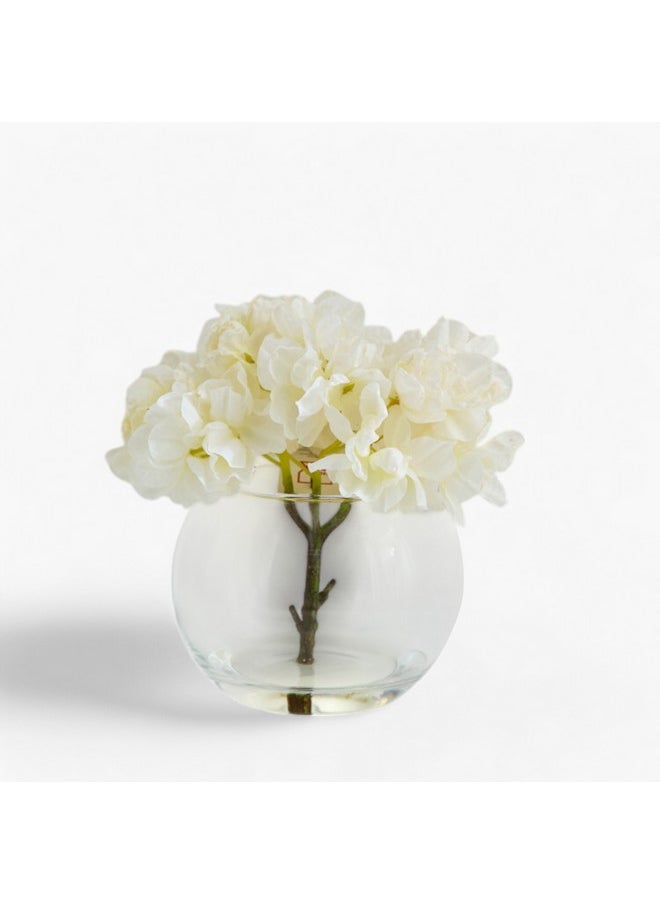Home Box Liara Hydrangea Flower Arrangement with Still Water in Glass Pot 28 cm  - Image 5