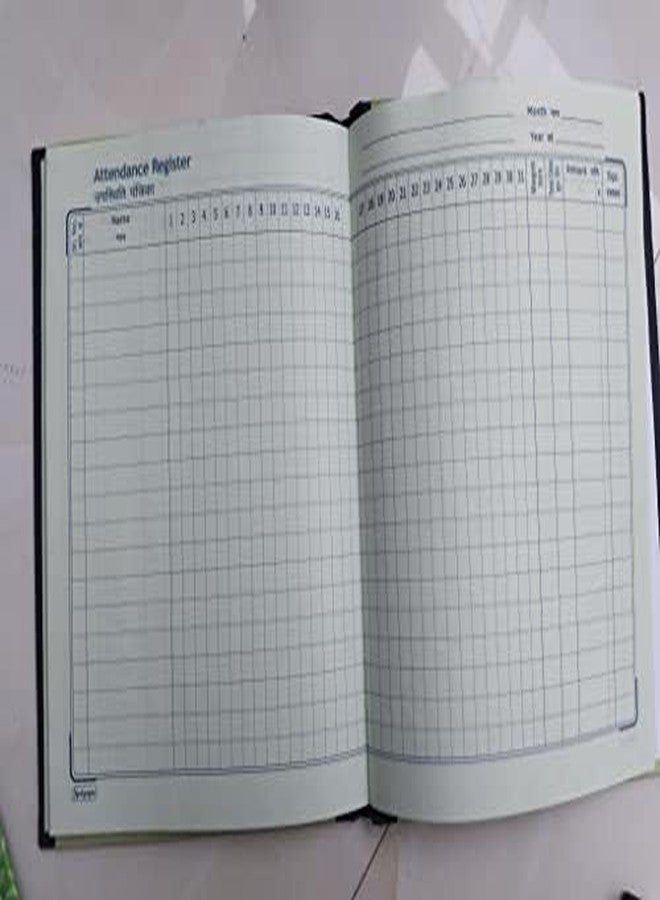 Peeplvalue دفتر تسجيل الحضور من Peeplvalue بحجم نسخة مع غلاف مقوى لضمان المتانة الطويلة - (64 صفحة - 19 × 15 سم) - Image 1