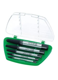 NIBEMINENT 5-Piece Screw Extractor Set Silver/Grey 