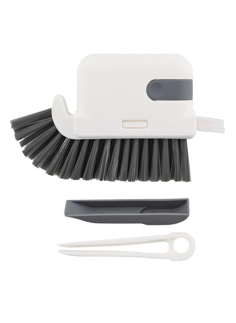 Excefore - Crevice Cleaning Brush, 2 Pack 3 in 1 Hand-held Groove Gap Cleaning Brush Tools, Window or Sliding Door Track Cleaner for Window Track, Shower, Kitchen, Sink, Corner, Floor Lines - Image 1