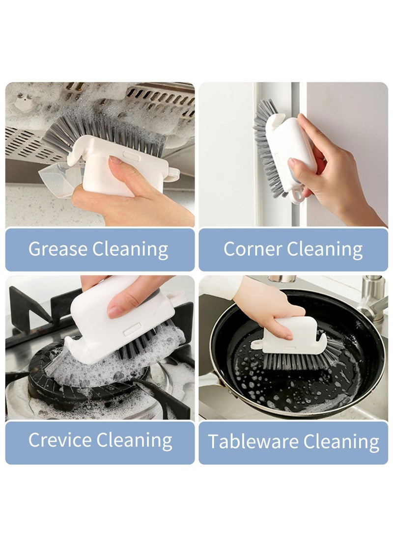Excefore - Crevice Cleaning Brush, 2 Pack 3 in 1 Hand-held Groove Gap Cleaning Brush Tools, Window or Sliding Door Track Cleaner for Window Track, Shower, Kitchen, Sink, Corner, Floor Lines - Image 1