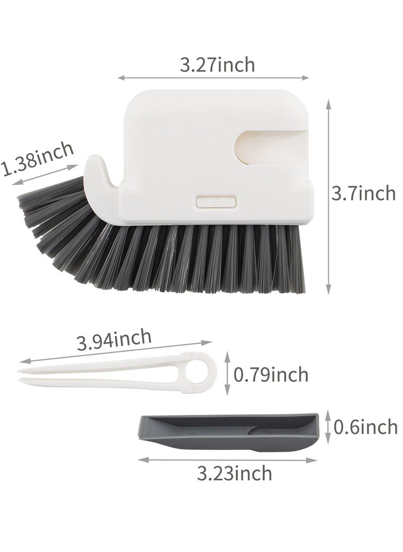 Excefore - Crevice Cleaning Brush, 2 Pack 3 in 1 Hand-held Groove Gap Cleaning Brush Tools, Window or Sliding Door Track Cleaner for Window Track, Shower, Kitchen, Sink, Corner, Floor Lines - Image 1